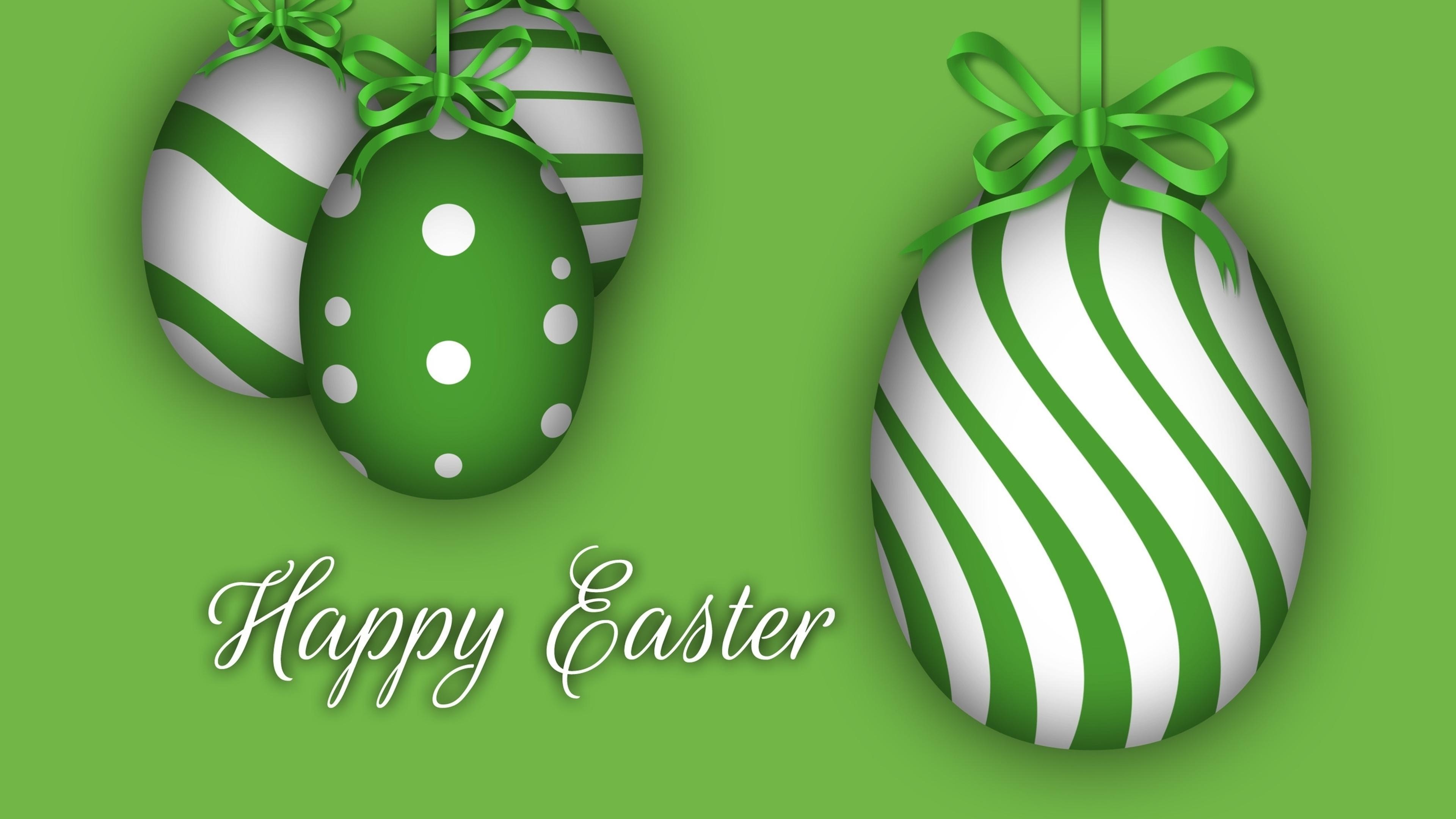 Download Happy Easter 2017 - Green Chocolate eggs 3840x2160.