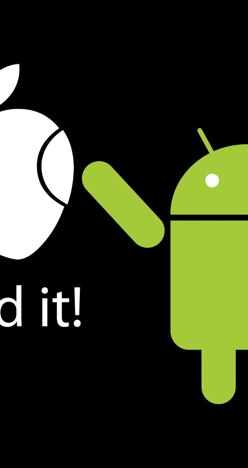 Apple vs Android - I fixed it - Funny wallpaper