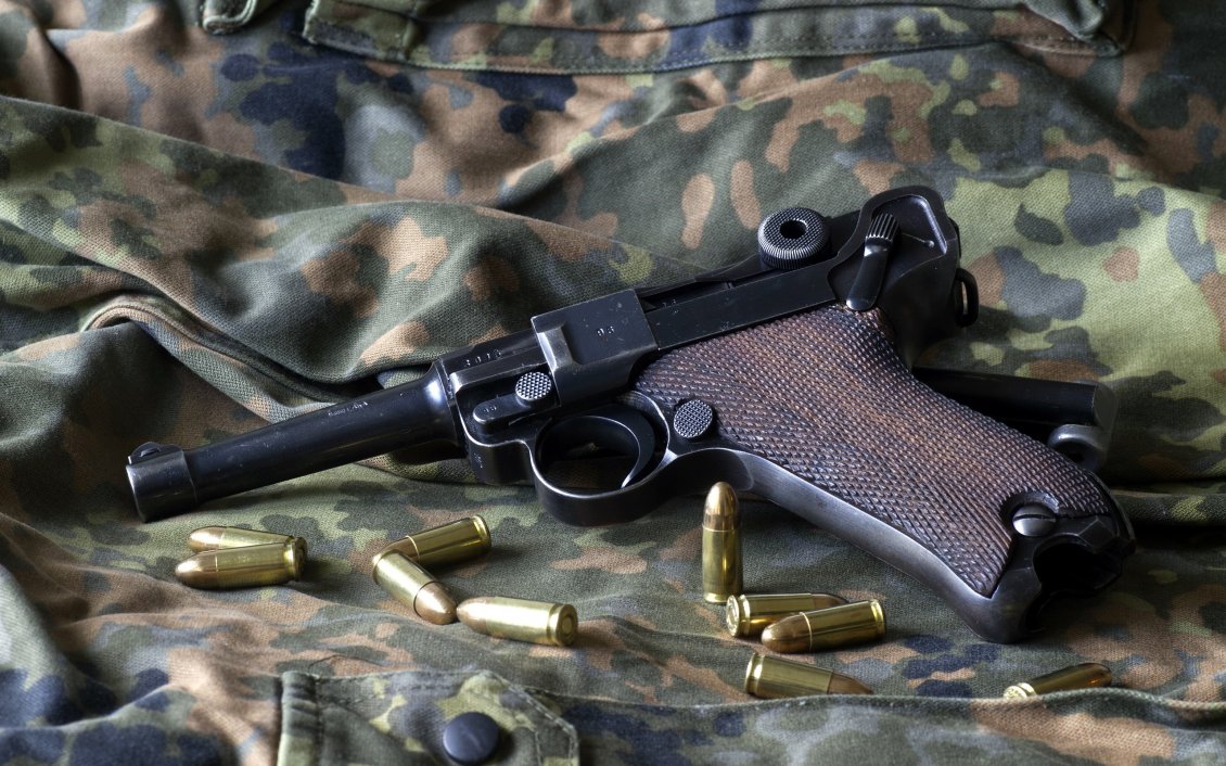 Download Wallpaper Pistol Luger P08 & Ammo