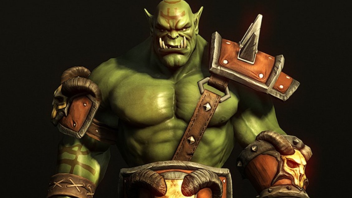 Download Wallpaper Fantasy Orc character from World of Warcraft game