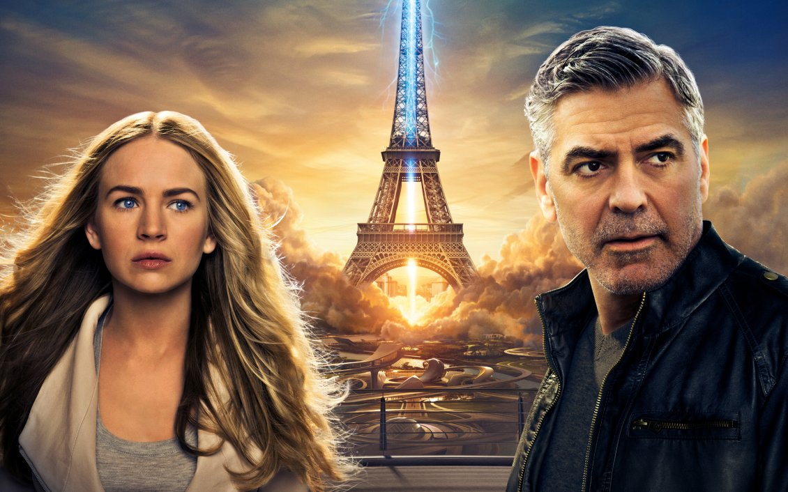 Download Wallpaper Movie - Tomorrowland, George Clooney and Britt Robertson