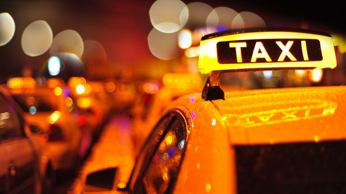 Download Wallpaper Yellow taxi from New York City
