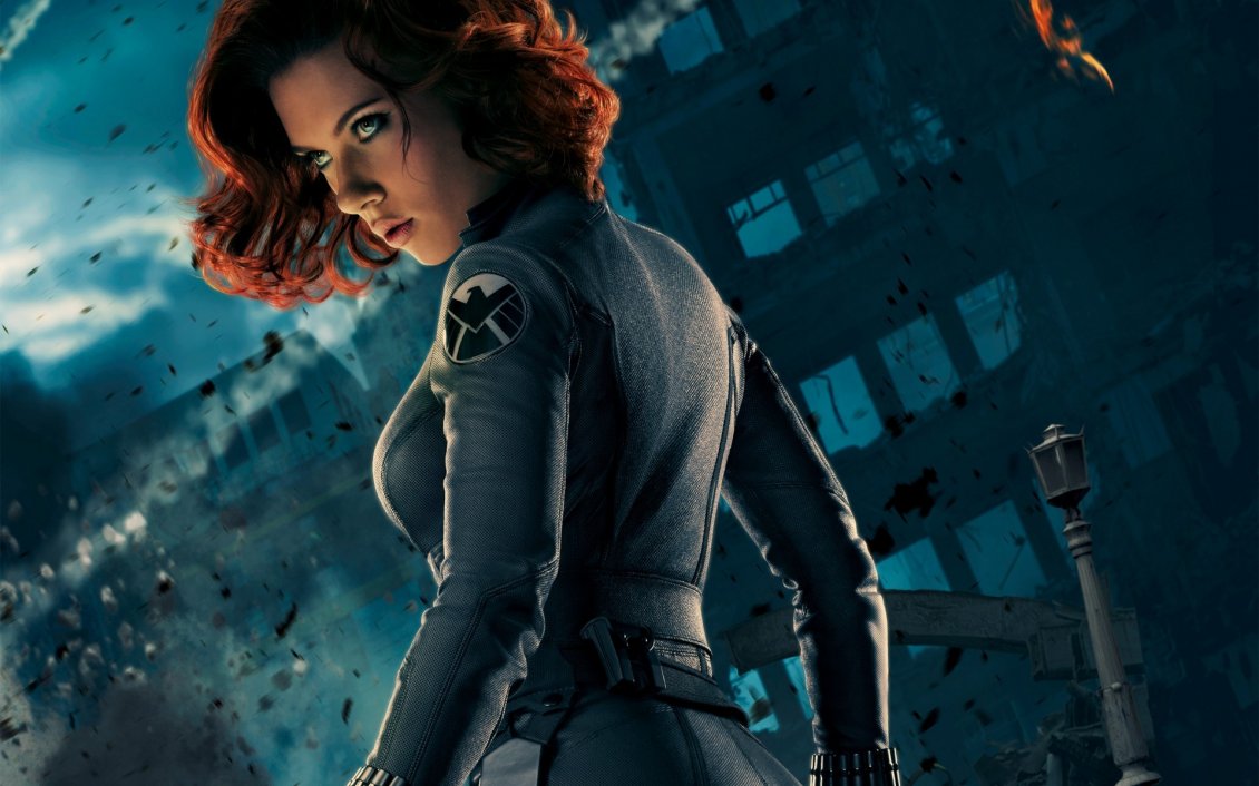 Download Wallpaper Scarlett Johansson poster of Captain America