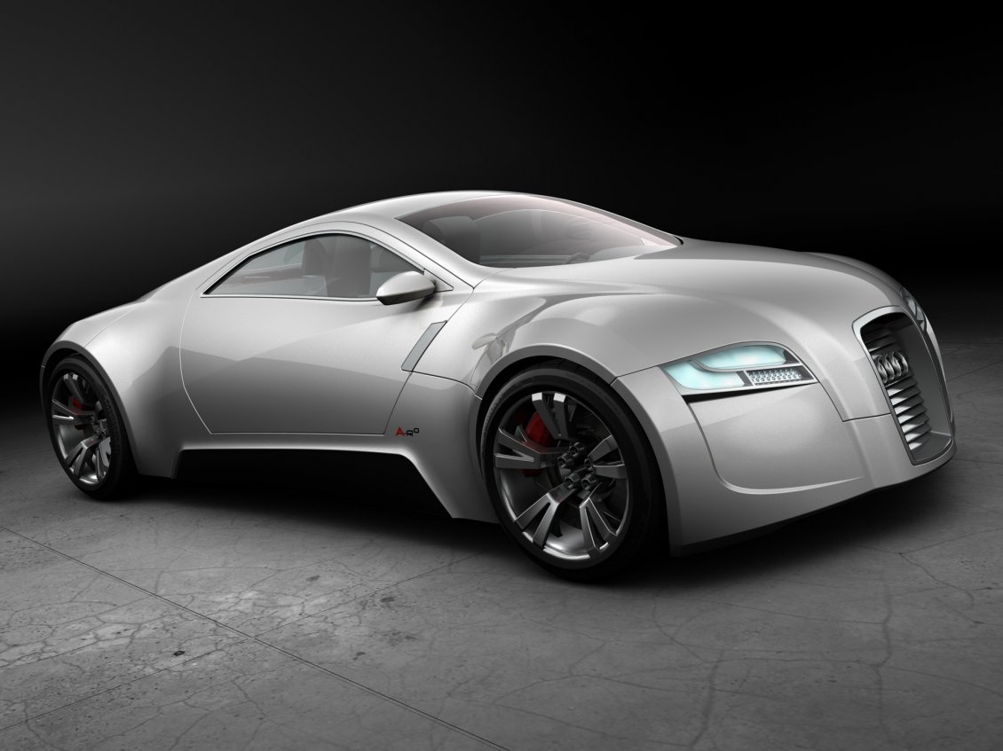 Download Wallpaper Gray Audi Super Concept