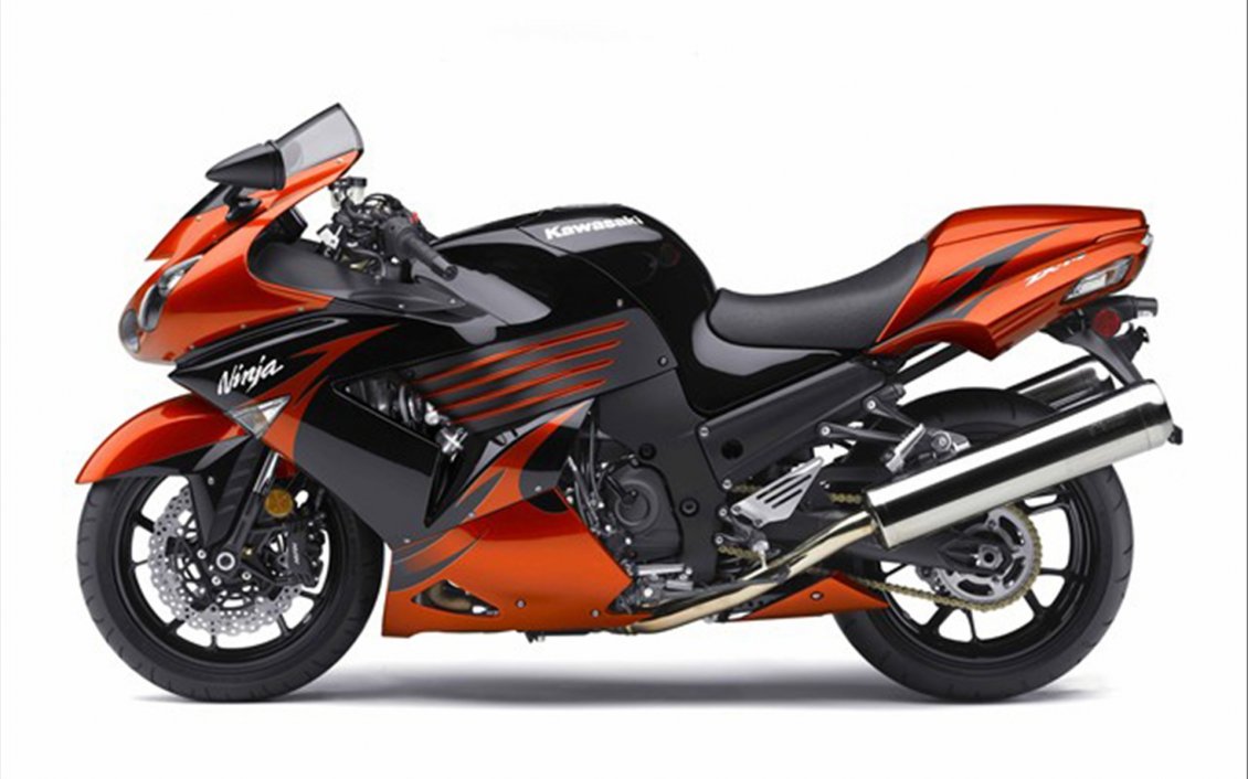 Download Wallpaper Orange and black Kawasaki Ninja