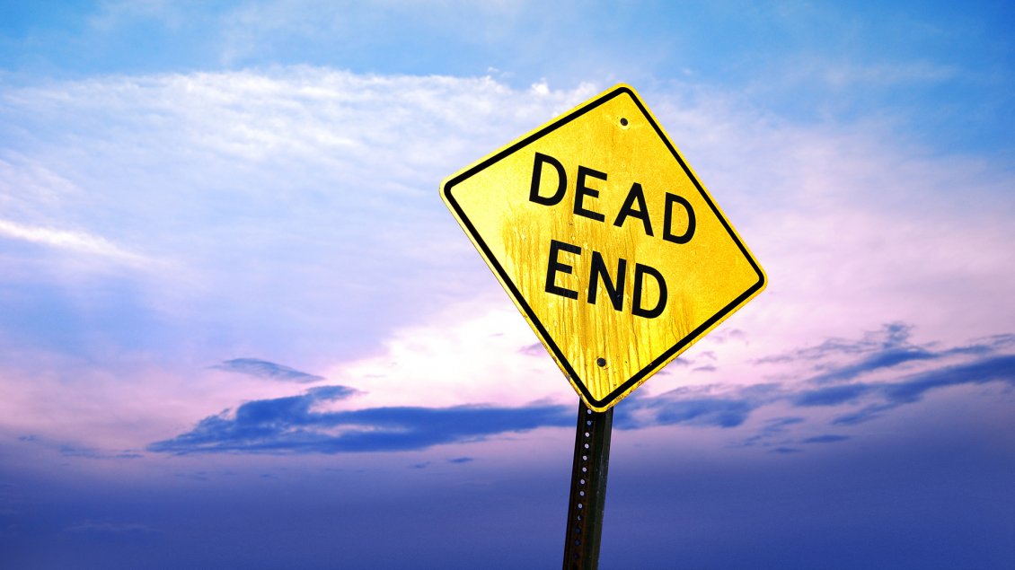 Download Wallpaper Road sign with dead end