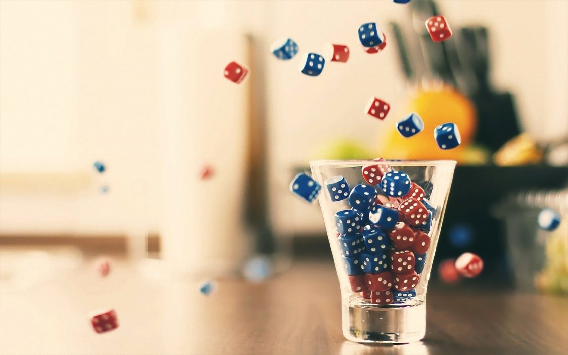Download Wallpaper Lots of red and blue dice - social games