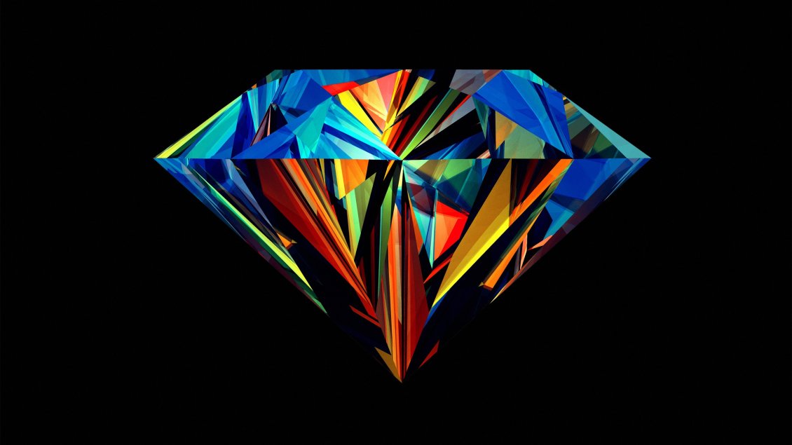 Download Wallpaper A big colorful diamond