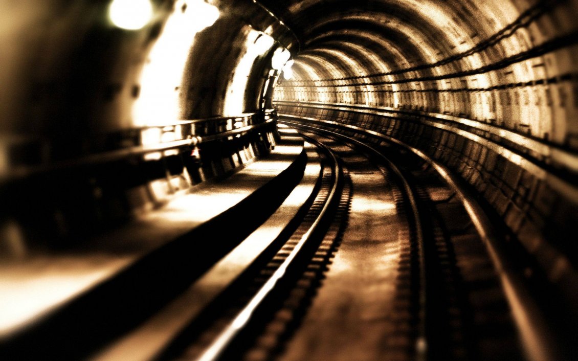 Download Wallpaper Lighted subway line