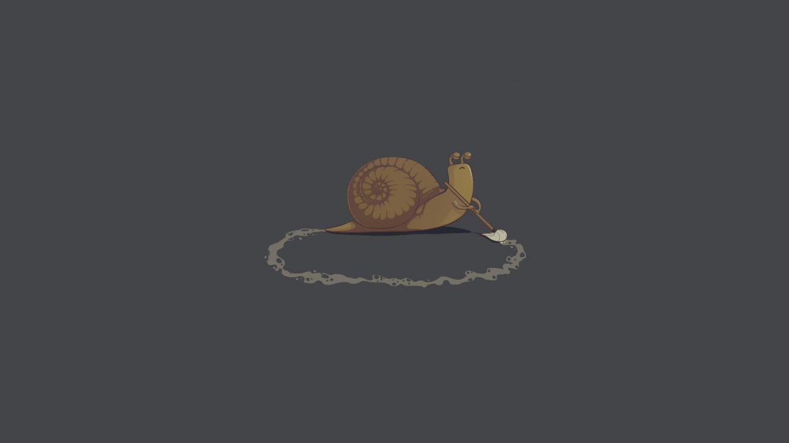 Download Wallpaper Snail cleaning up