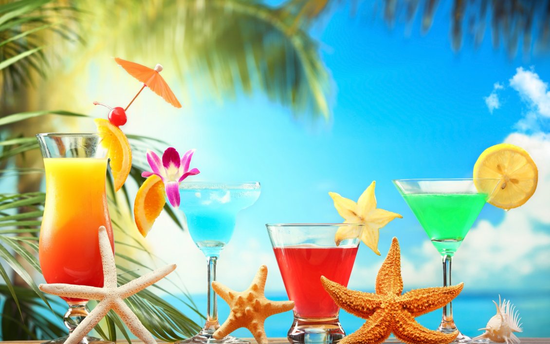 Download Wallpaper Cocktail on the beach - Summer day