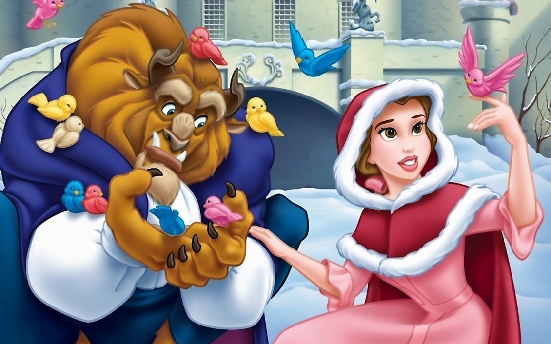 Download Wallpaper Beauty And The Beast - Animation movie