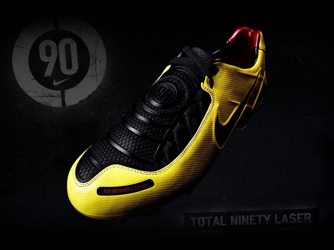 Download Wallpaper Yellow and black nike boots