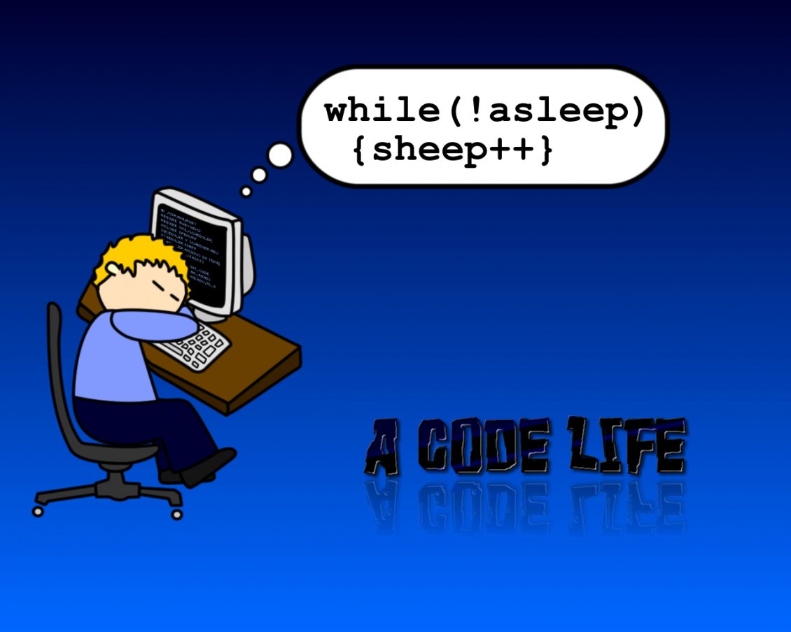 Download Wallpaper While not asleep... A code life