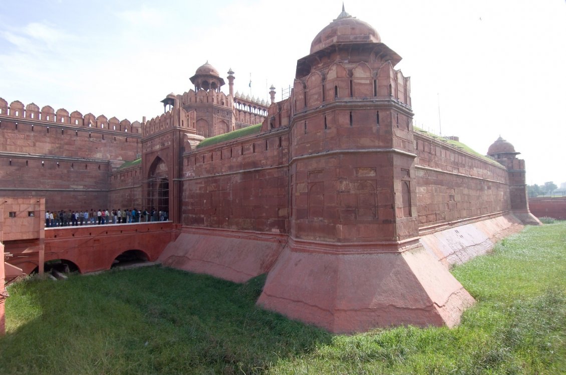 Download Wallpaper Red Fort, building of Delhi India - HD wallpaper