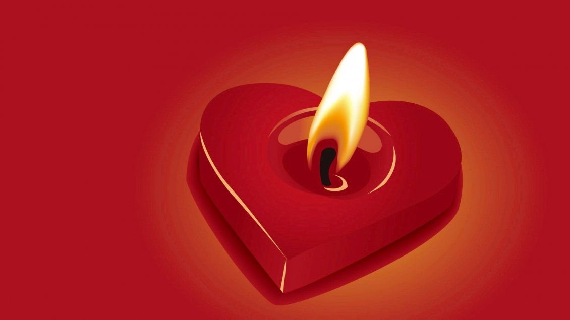 Download Wallpaper Turns flame of the heart - Love wallpaper