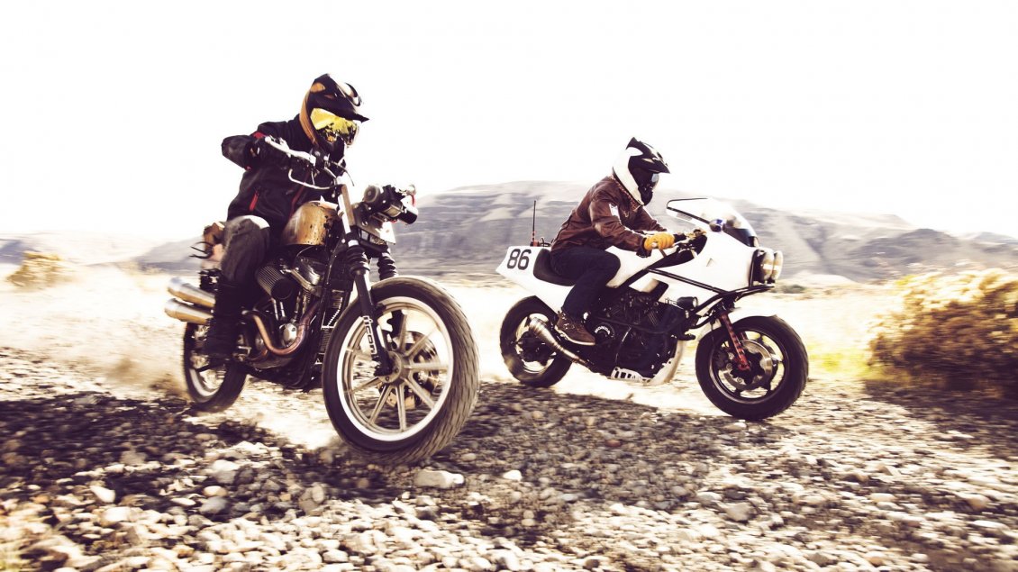 Download Wallpaper Road motorcycle racing - Two motorcycle
