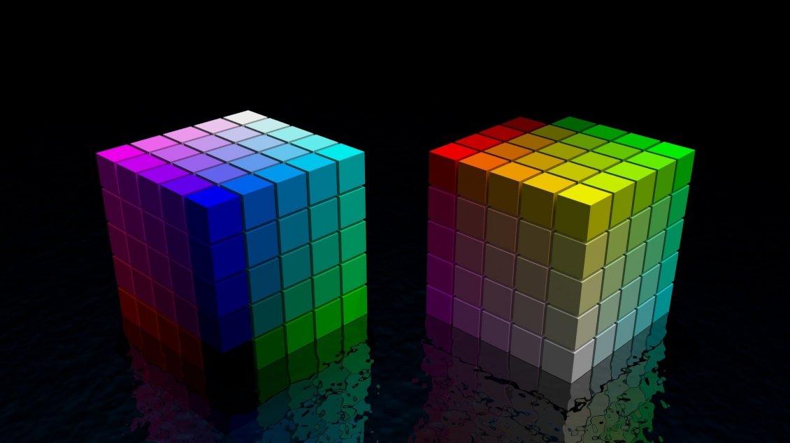 Download Wallpaper Colorful 3D cubes wallpaper