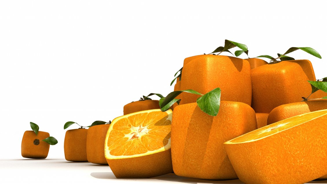 Download Wallpaper Square oranges - Abstract fruits