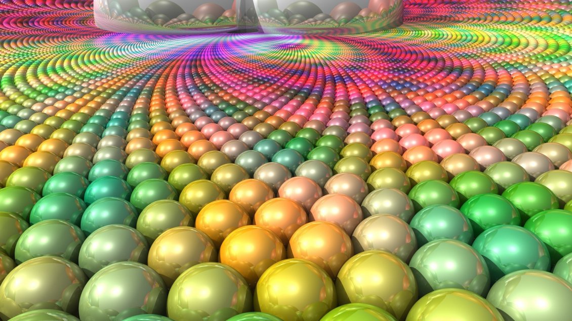 Download Wallpaper Multicolored balls on the big surface