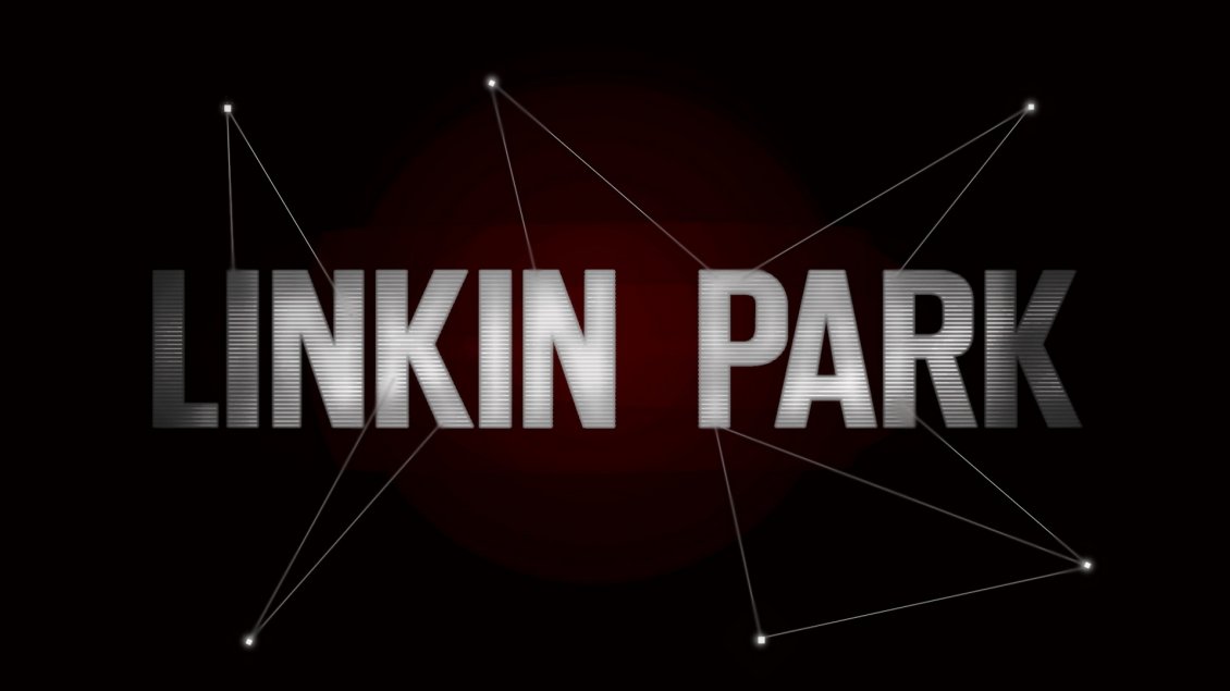 Download Wallpaper Linkin Park, gray letters - American rock band