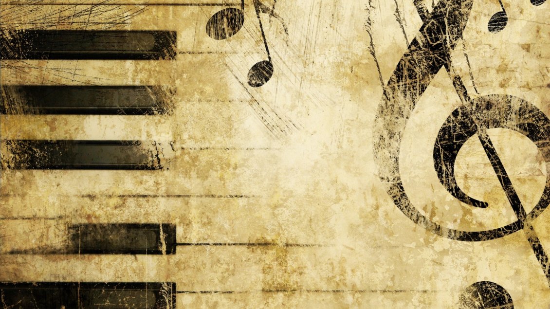 Download Wallpaper Music wallpaper - keys, notes and piano