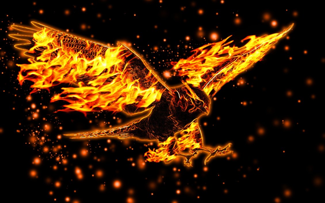 Download Wallpaper Fire eagle - Abstract eagle wallpaper