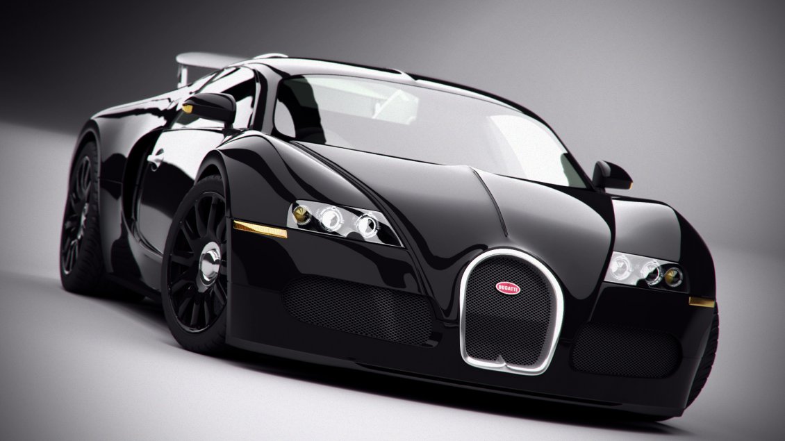 Download Wallpaper Bugatti Veyron - Black car wallpaper