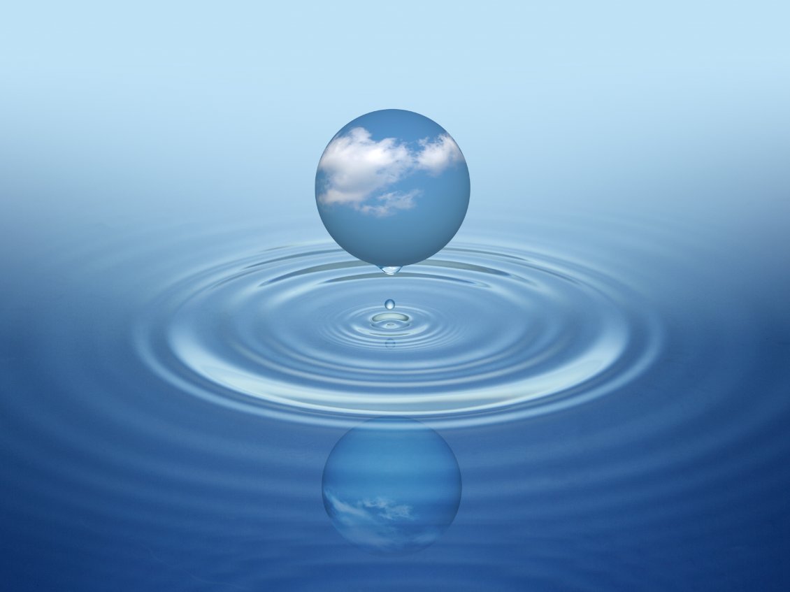Download Wallpaper Globe made of water drop - Artistic HD image