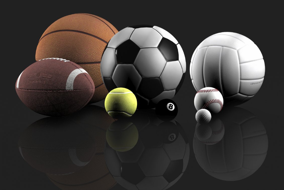 Download Wallpaper Balls for different sports - HD wallpaper