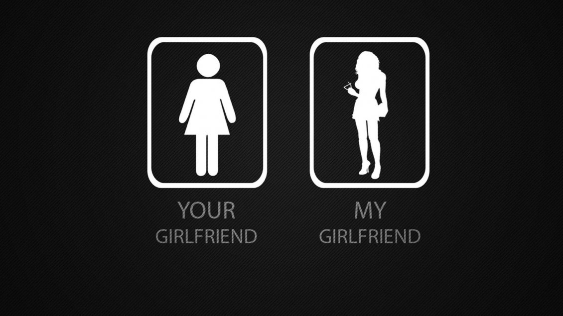 Download Wallpaper Your girlfriend and my grilfriend