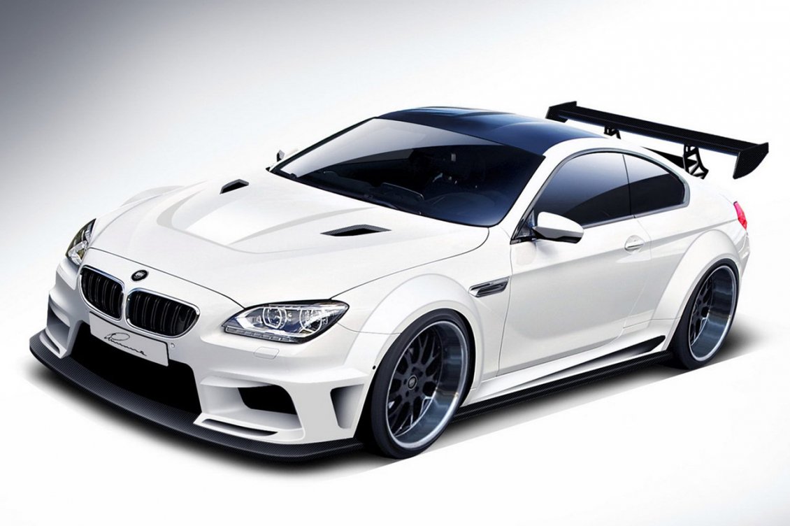 Download Wallpaper Tuning BMW M6 - White sport car