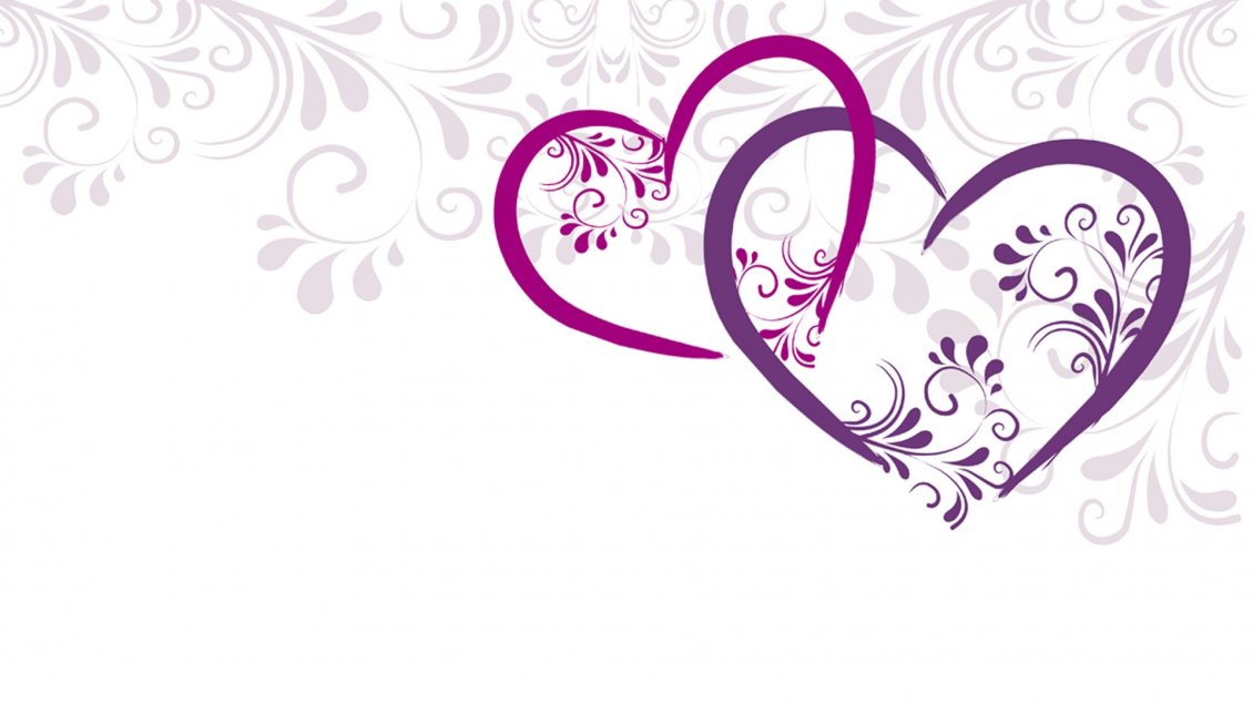 Download Wallpaper Two hearts in a vector and design wallpaper