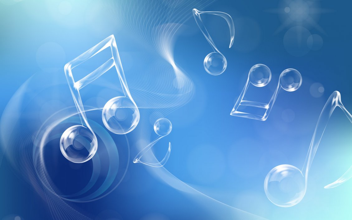 Download Wallpaper Music is the voice of the soul - Notes in the air