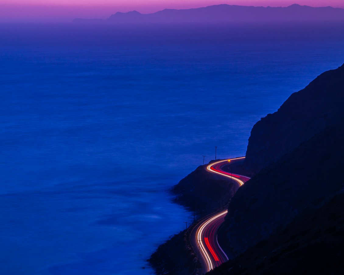 Download Wallpaper Pole Position at dusk on the Pacific Coast