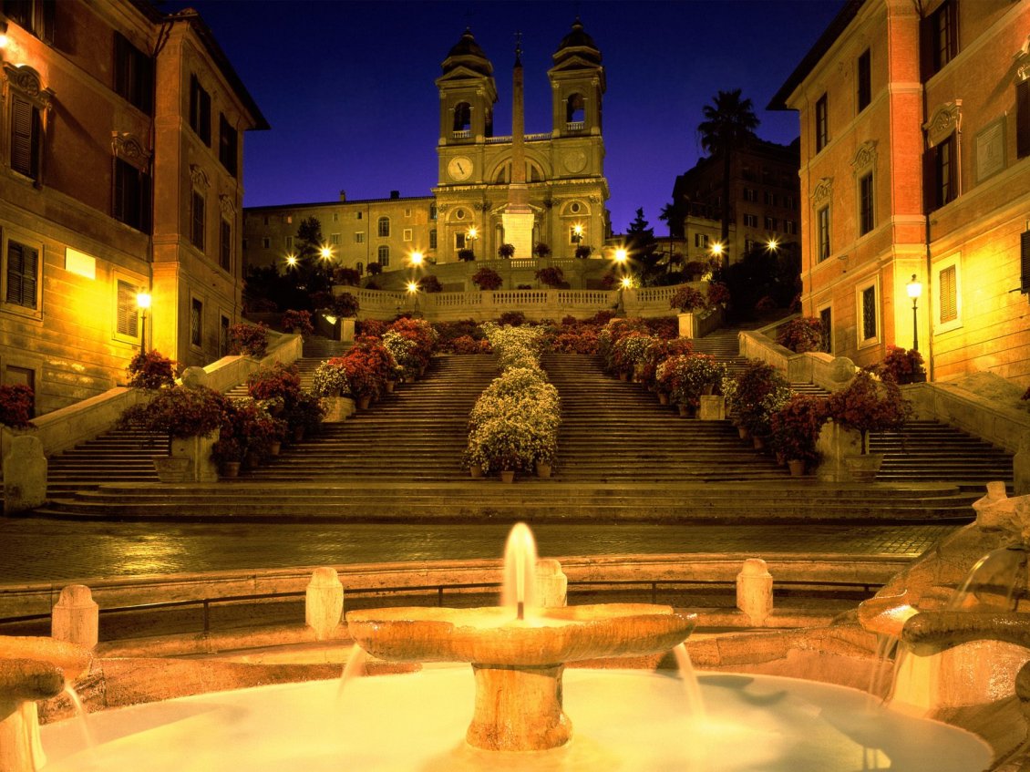 Download Wallpaper The fountain in front of the Spanish Steps in Rome