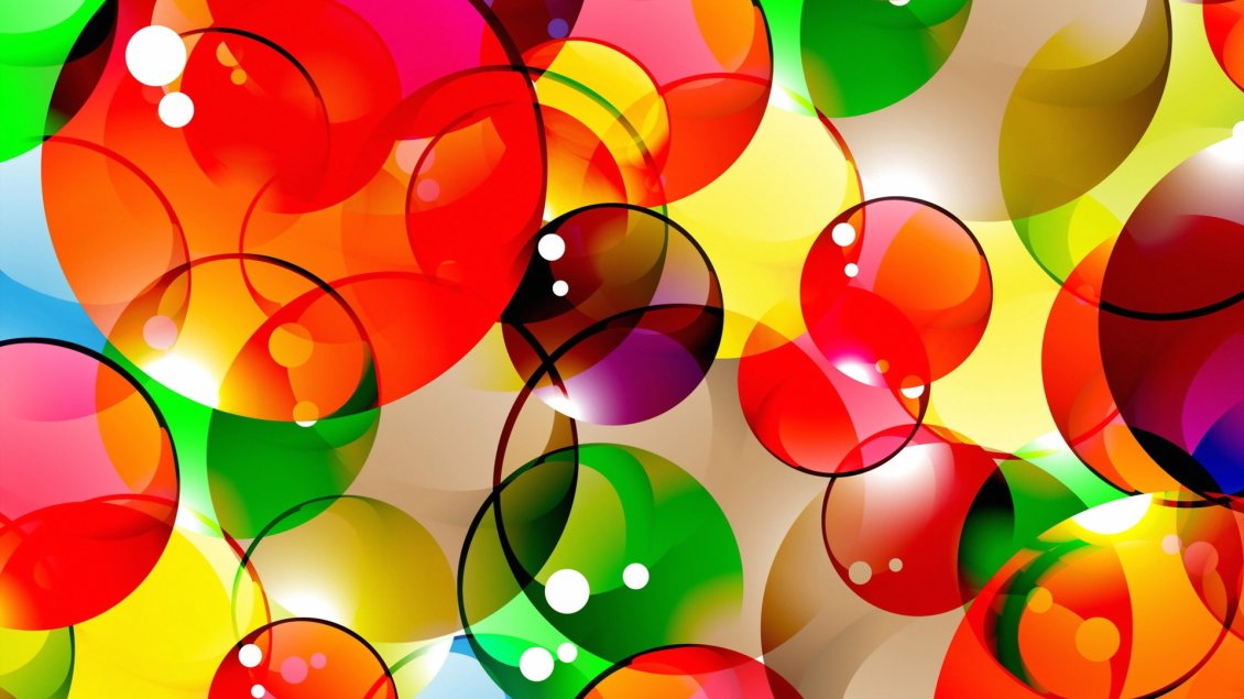 Download Wallpaper 3D colorful bubbles wallpaper