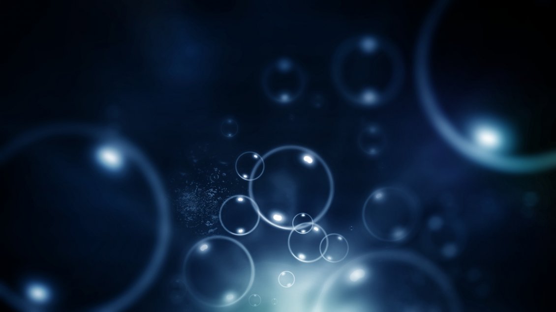 Download Wallpaper Water bubbles - Blue abstract wallpaper
