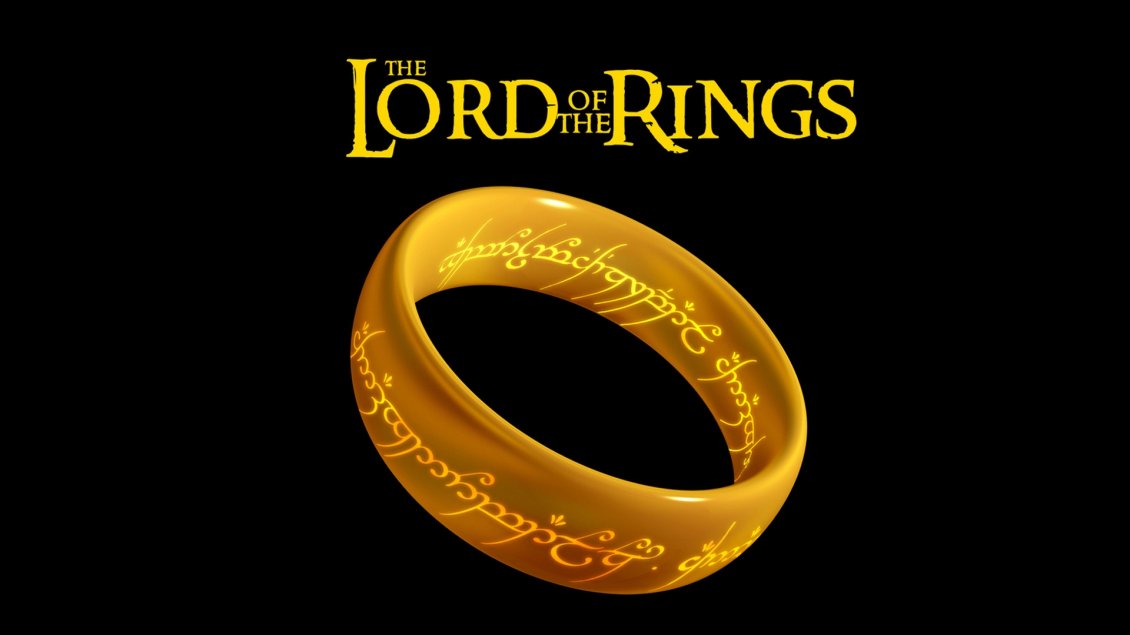 Download Wallpaper The Lord of the Rings logo - Golden ring