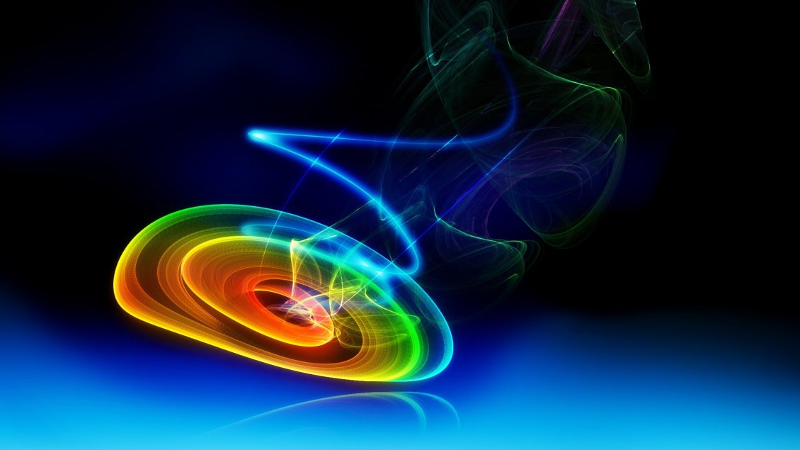 Download Wallpaper Abstract rainbow in circle form - Colorful smoke