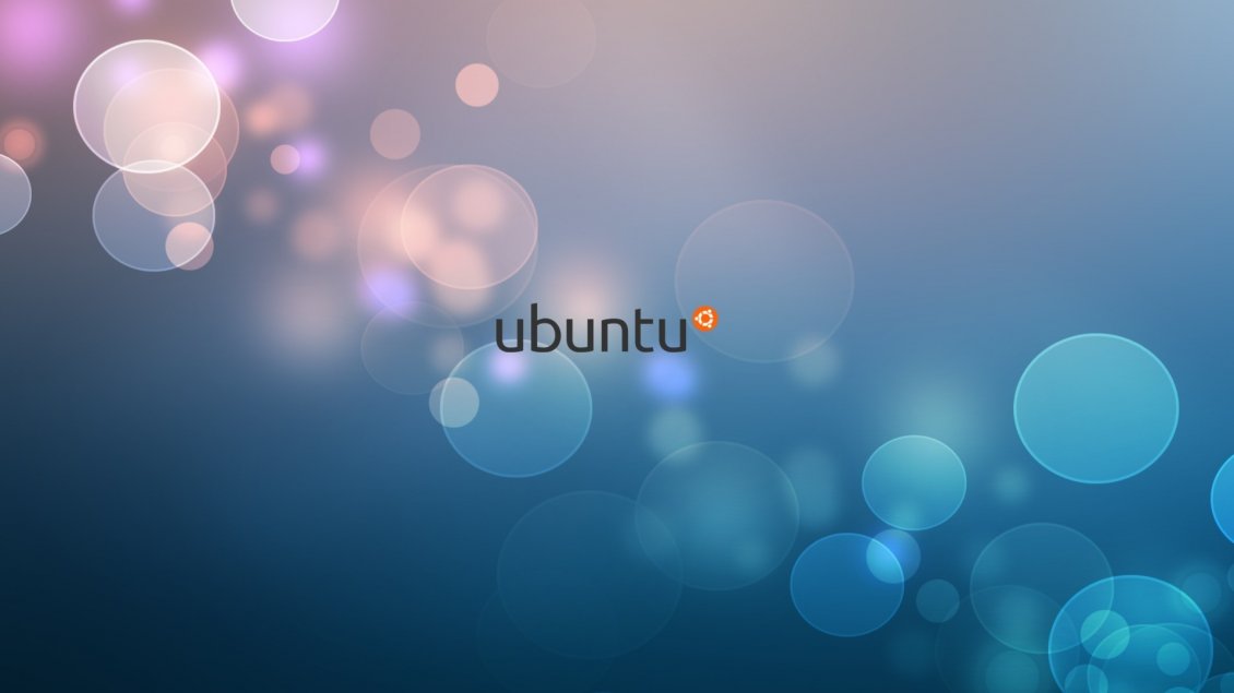 Download Wallpaper Ubuntu minimalistic wallpaper - Blue bubbles