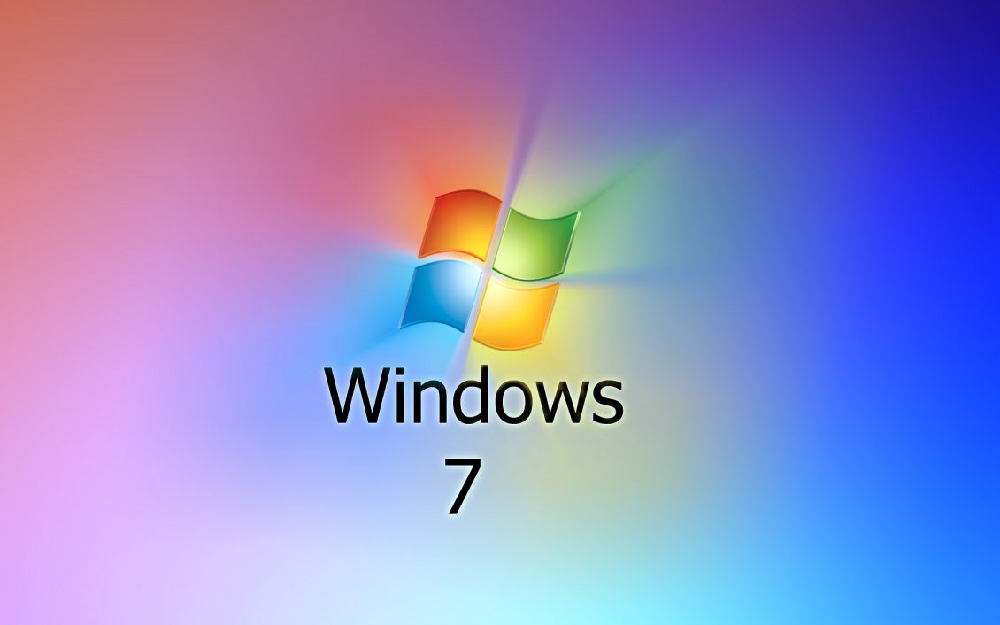 Download Wallpaper Windows 7 logo, reflected colors from the logo