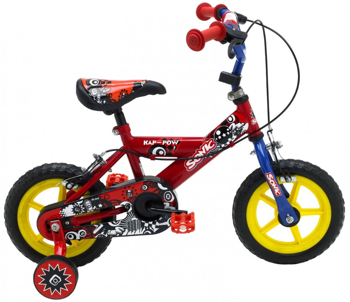 Download Wallpaper Colorful kids' bike with training wheels