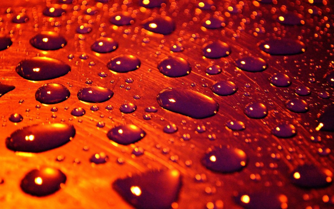 Download Wallpaper Orange 3D wallpaper with many water drops