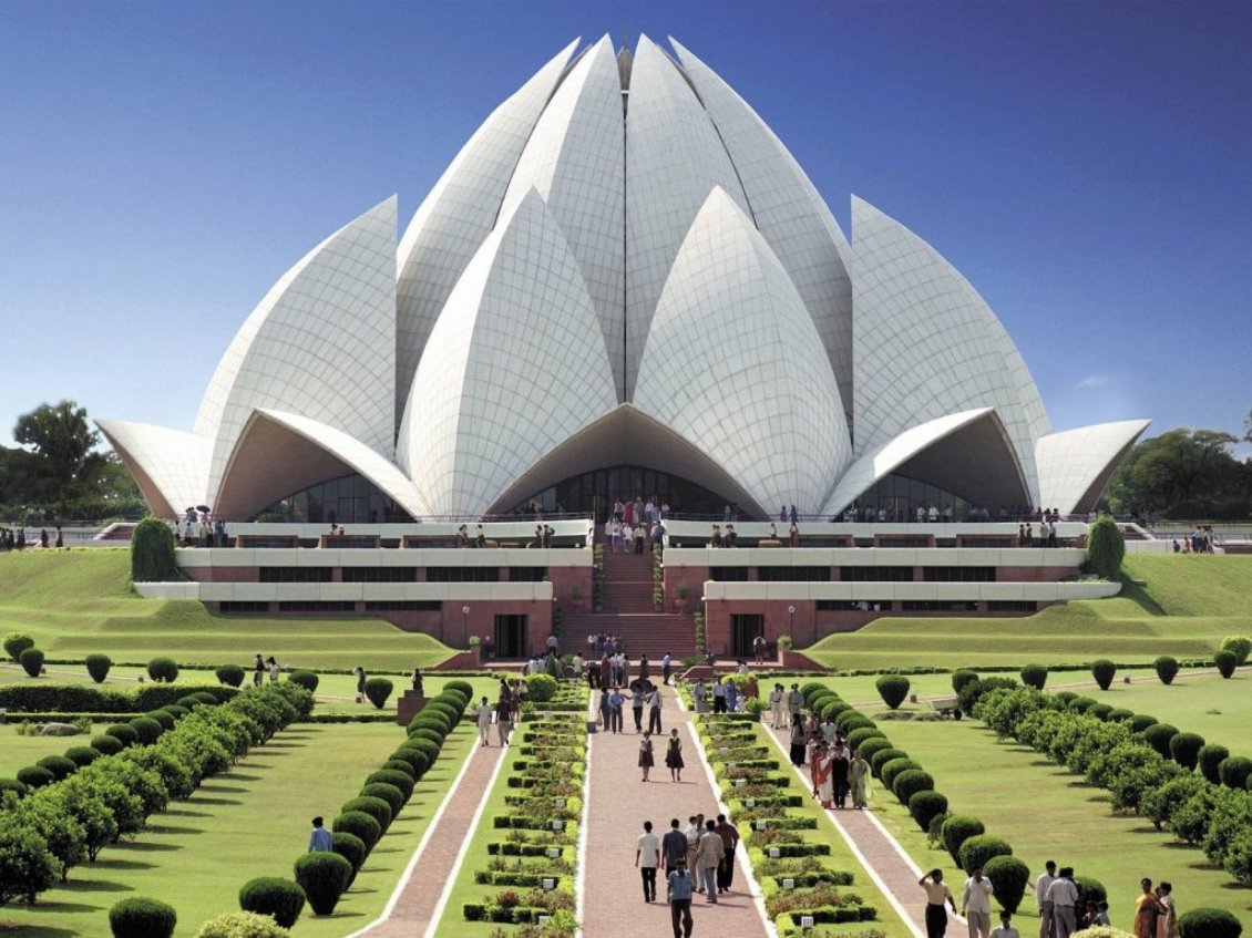 Download Wallpaper Lotus Temple - A beautiful architecture in Delhi