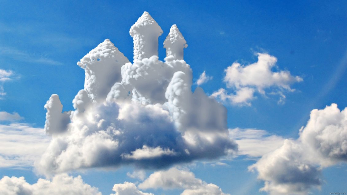 Download Wallpaper Princess castle in the clouds - HD wallpaper