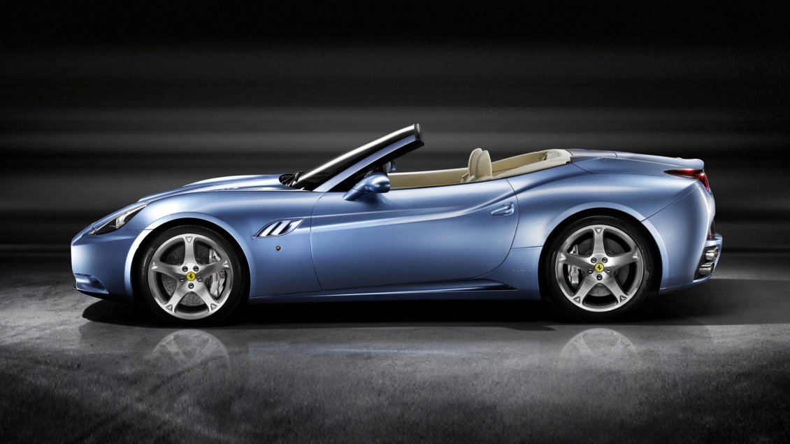 Download Wallpaper Blue convertible Ferrari California