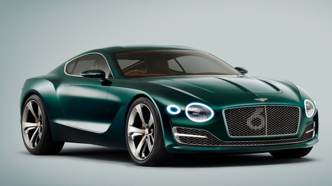 Download Wallpaper A beautiful green Bentley EXP 10 Speed 6
