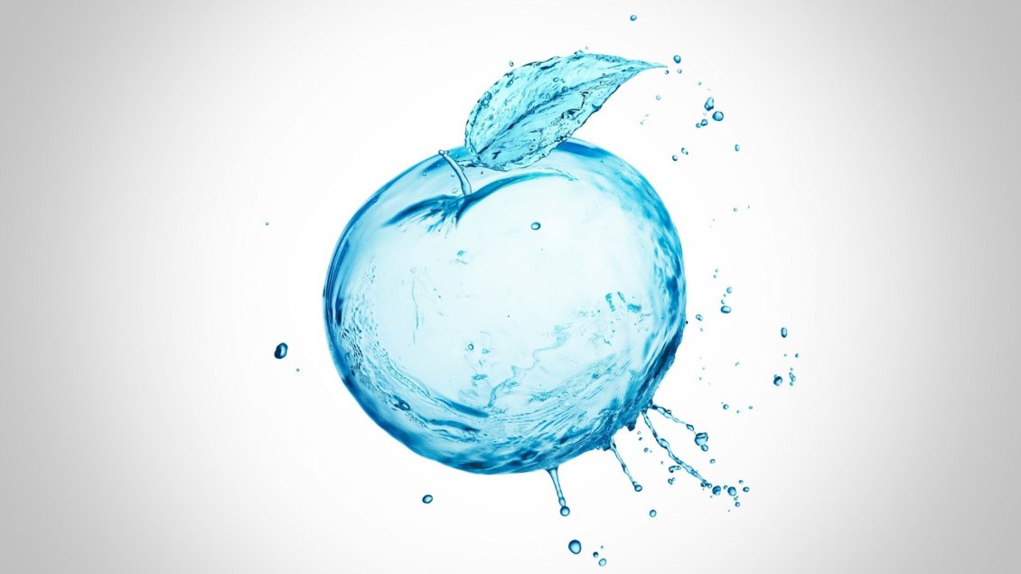 Download Wallpaper Abstract apple made of water