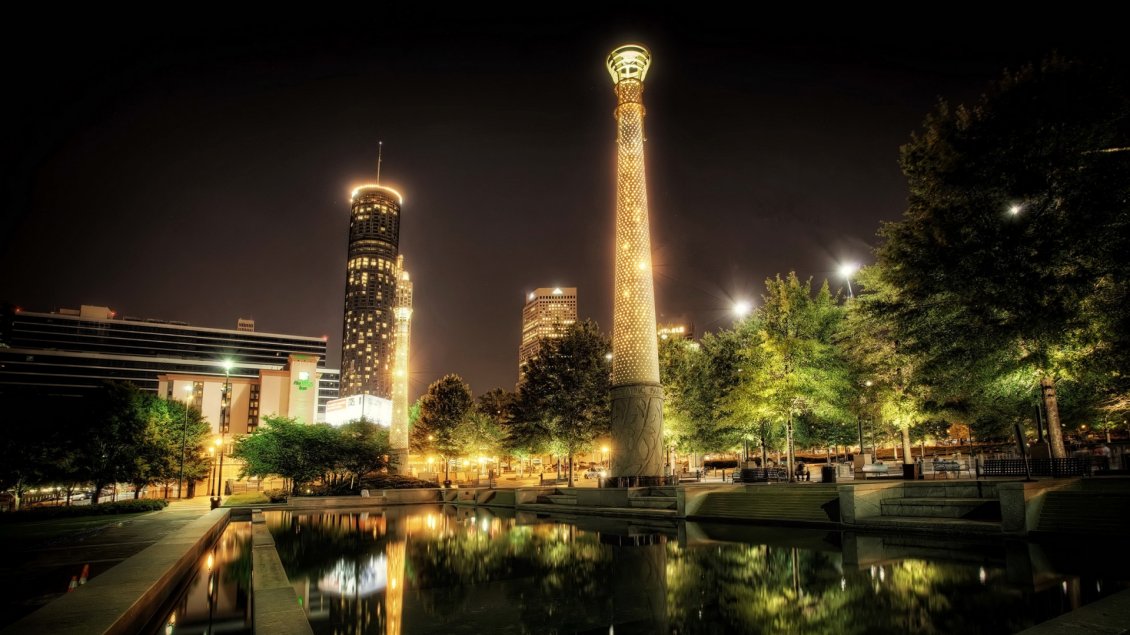 Download Wallpaper Lighted Park Centennial from Atlanta
